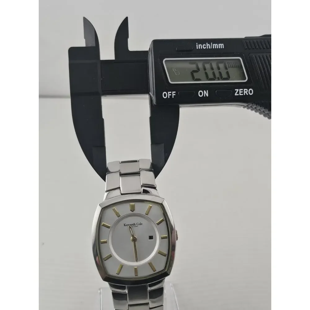 NWOT Mens Kenneth Cole New York KC 3437 Thin Quartz Watch New Battery Runs